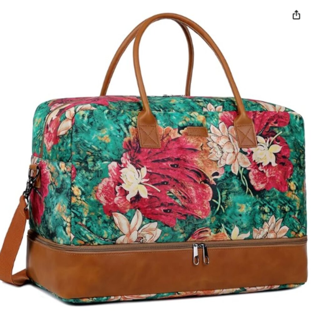 NWT Floral Travel Weekender Bag